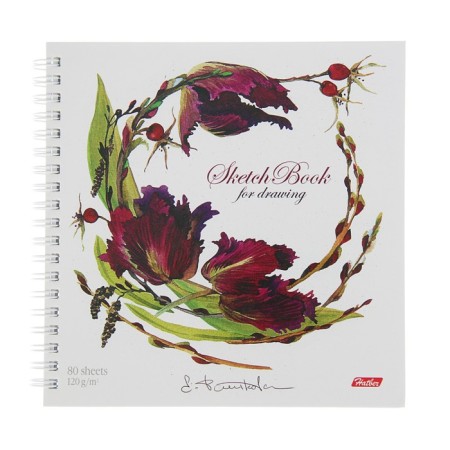 Notebook, A5, 80 sheets, on the crest, Fleur, hard cover, block 120 g/m²