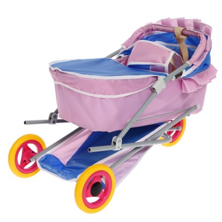 Puppet stroller No. 10, lilac color with blue-8