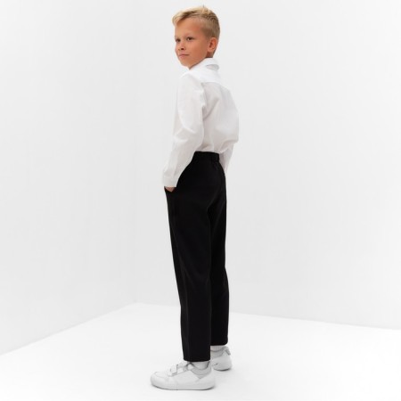 Pants for the boy Minaku: School Collection, Black Color, Height 152 cm-5