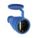 Forest socket 16-005, 16 A, 250 V, IP44, with salary, with a plug, rubber, blue