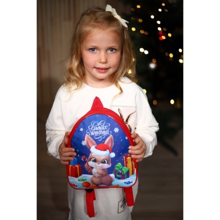 New Year's children's backpack "Sweet moments", a bunny, for the New Year-6