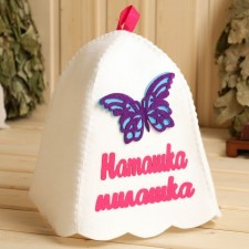 Bath cap with applique 