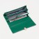 Women's wallet on magnet, green color
