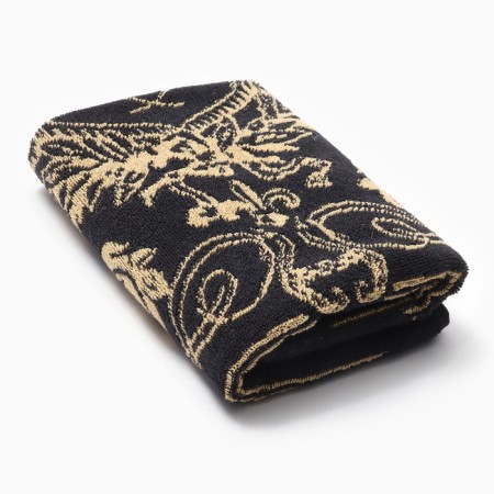 Terry Ethel "Cyril" black, 50x90cm, 100% cotton, 420g/m2-1