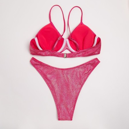 Swimsuit female separate minku, color pink size 44-7