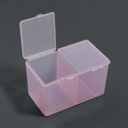 Organizer for storage, with a lid, 2 sections, 6.7 × 12.5 × 7.5 cm, color mix-5