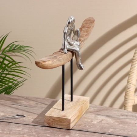 Souvenir "Romance" aluminum, mankid tree 46x8x30 cm-3
