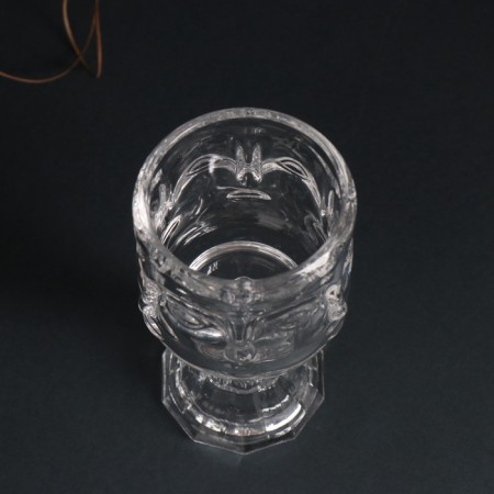 Glass of glass per 1 candle d = 5 cm "face" transparent 7x7x12.5 cm-3