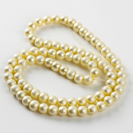 Glass beads, set 78 pcs., Size 1 pc. - 10 mm, white color-2
