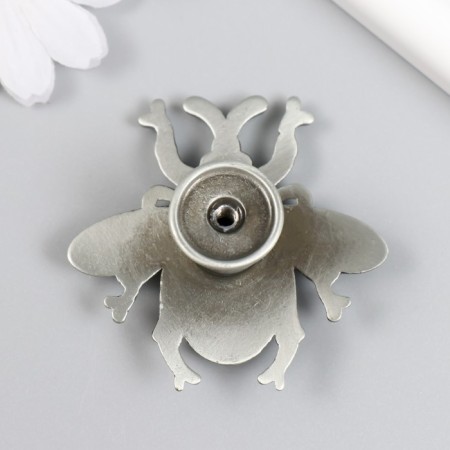 Pen for the casket Metal "Bee" aged silver 5.6x5.9x2.9 cm-2