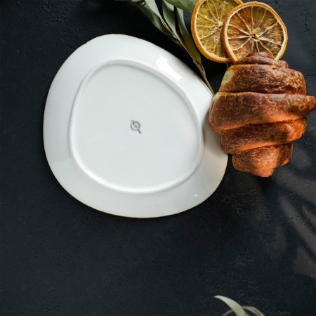Porcelain dish for feeding Magistro "Cerera", 18 × 15.6 cm, color orange color-5