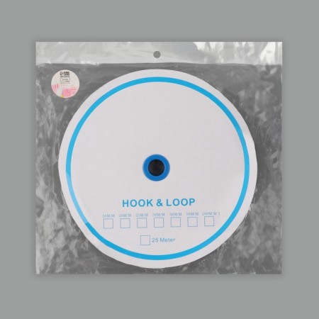 Velcro "loop", on an adhesive basis, 20 mm × 25 ± 1 m, black color-7