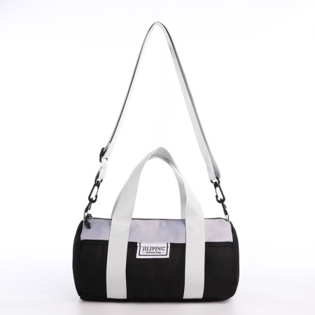 Youth bag with zipper, black color