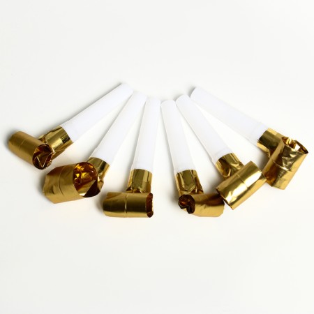 Carnival tongue "Holiday", set of 6 pcs., Golden color-1