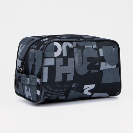 Cosmetic bag with lightning, black color