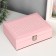 Casket to the leatherette for jewelry "Crosses" Pink 7x24x17.5cm