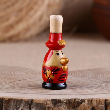Whistle "Cockerel", birch bark, mix-1