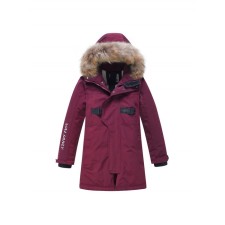 Winter park for a boy, height 146 cm, burgundy color