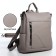Women's backpack made of artificial leather with lightning, 4 pockets, gray color