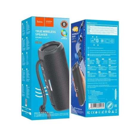 Portable column Hoco HC16, 10 W, BT 5.3, FM, AUX, 1200 mAh, gray-2