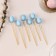 Skewers "Easter egg", blue color, set 6 pcs.