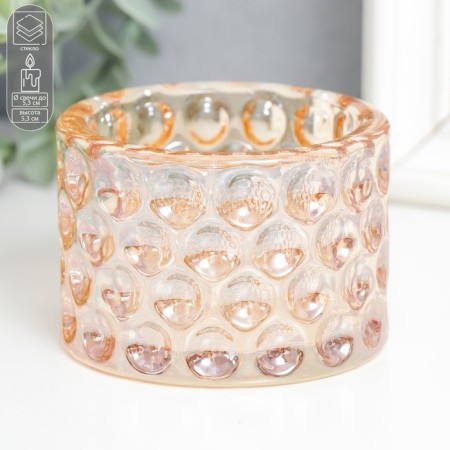 Glass "Diamos" D-6 cm with gold 7.8x7.8x5.3 cm