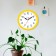 Wall clock, series: classic, d = 24 cm, yellow rim