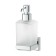 Holder with a dispenser of liquid soap, matte glass, chrome