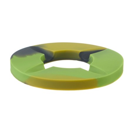 Silicone ashtray, with a lid, round, 8.3 x 4 cm, khaki-1
