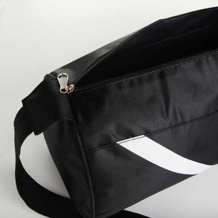 Sports bag with lightning, long belt, black color-2