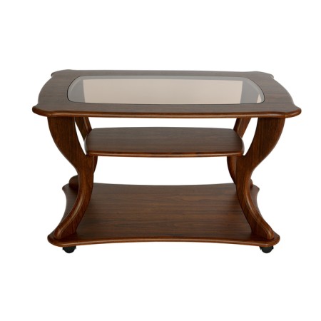 Journal table "Maestro", with glass SZH-02, 900 × 600 × 560 mm, color nut color
