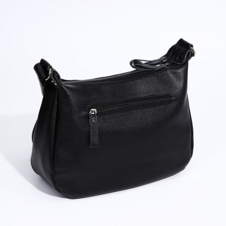 Bag Cross-Bodi with a zipper, black color-1