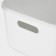 Storage container with lid LADOM "Elistic", 36.5 × 26 × 16 cm, white color