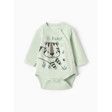 Body for a boy with a long sleeve, the color is green, height 62 cm