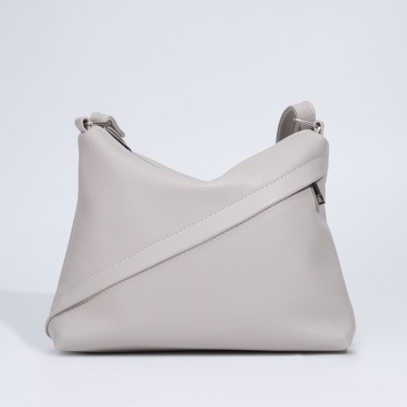 Cross-Bodi Bag on a zipper, the color is gray-beige