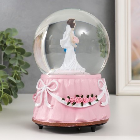 Souvenir Polystone Water Ballion Music "Newlywood" MIX 10x10x15 cm-3
