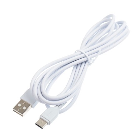 Hoco X20, Type -C cable - USB, 3 A, 2 m, PVC braid, white-3