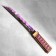 Wooden souvenir "Tanto knife", in a scabbard, purple