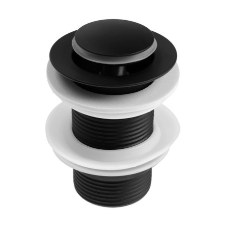Bottom valve Zein English, a small button, stainless steel, black-1