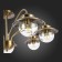 Ceiling EVOLUCE lamp. Sle110102-07. Garonni. 7x40 watts, E14, 84x84x34 cm, antique bronze color
