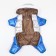 Kombinozon "Blik" with a weight, size 12 (DS 28 cm, OG 38 cm, Osh 27 cm), silver-blue