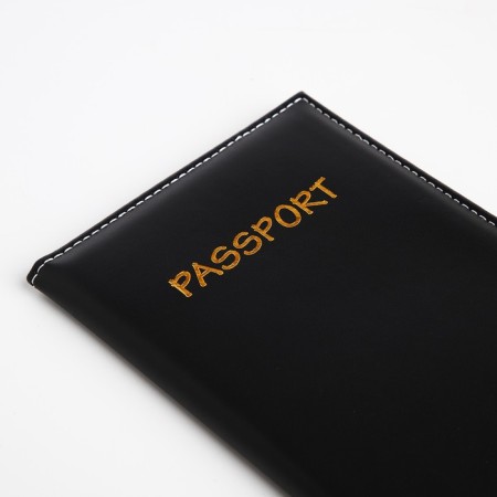 Cover for passport, black color-3