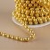 Beads on threads, flat, 6 mm, 9 ± 1 m, gold color