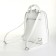 City backpack of artificial leather with lightning, white color