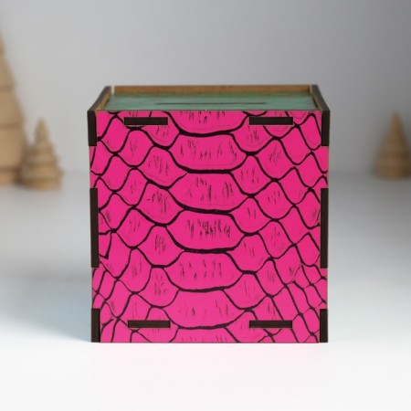 New Year's piggy bank Cube "Snake. Wealth" 10x10x10 cm-2