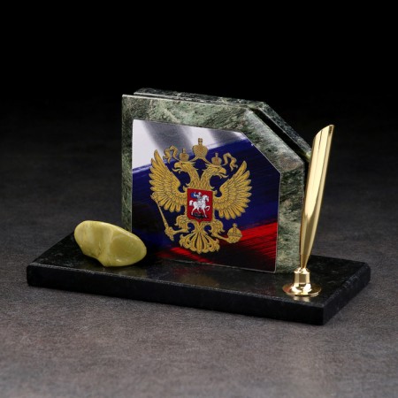 Set of desktop "flag with the emblem", bevel, coil-1