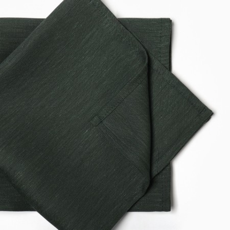 A set of napkins with a decorative. Rings Ethel Green 40x40 cm - 2 pcs, 100% linen-6