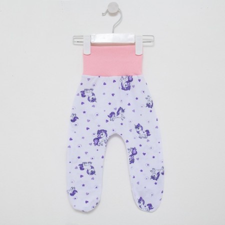 Nursery sliders, white/purple color, height 62 cm