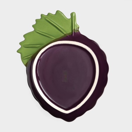 Ceramic "grapes" plate, flat, purple, 23.5 cm, 1 variety, Iran-3