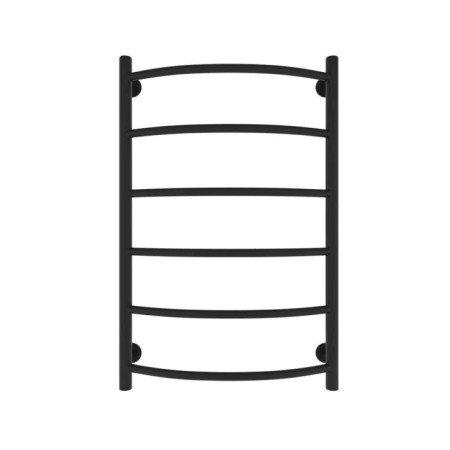 Water towel "Sanprise" Classic P6, 500x800 mm, lower connection., Black matte
